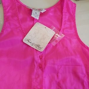NWT hot pink shell